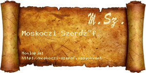 Moskoczi Szeráf névjegykártya